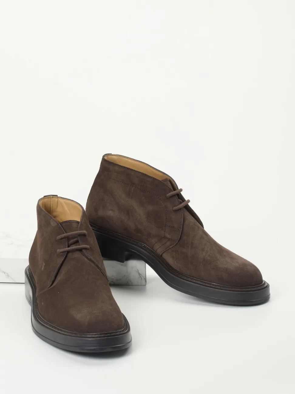 Tod's – Desert Boots aus Veloursleder Dunkelbraun