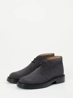 Tod's – Desert Boots aus Veloursleder anthrazit