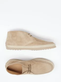 Tod's – Desert Boots aus Veloursleder Beige