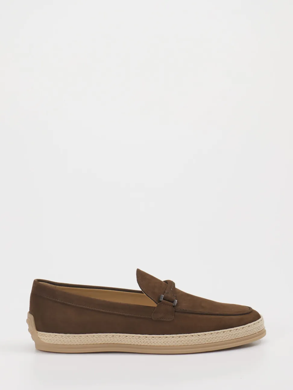 Tod's – Espadrille-Loafer aus Leder in Braun
