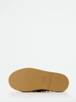Tod's – Keilsandalette aus Flechtleder in Sandbeige