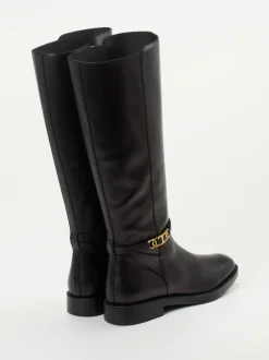 Tod's – Kniehohe Stiefel aus Kalbleder schwarz