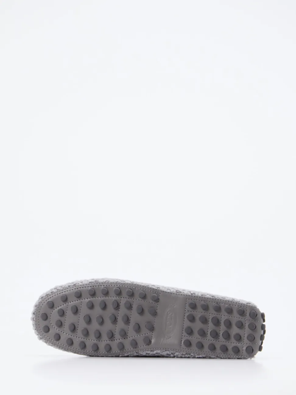 Tod's – Loafer aus Bouclé-Textil in Grau