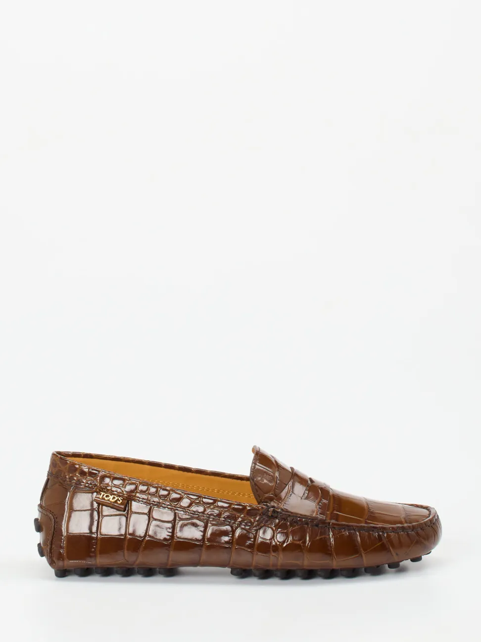Tod's – Loafer aus geprägtem Leder in Braun