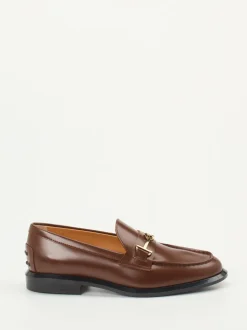Tod's – Loafer aus glänzendem Kalbleder braun