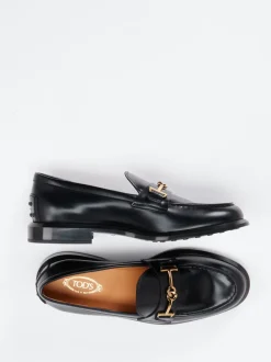 Tod's – Loafer aus glänzendem Kalbleder schwarz