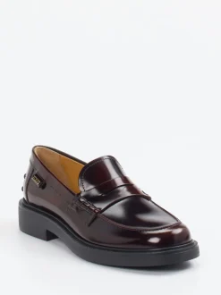 Tod's – Loafer aus Hochglanzleder in Burgunder