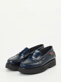 Tod's – Loafer aus Hochglanzleder in Tintenblau