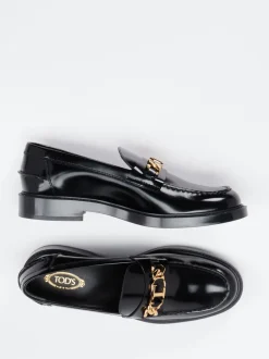 Tod's – Loafer aus Hochglanzleder Schwarz