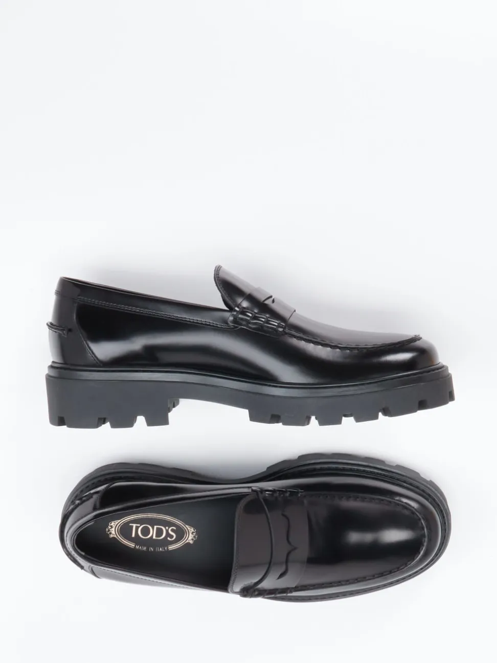 Tod's – Loafer aus Hochglanzleder Schwarz