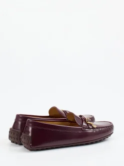 Tod's – Loafer aus Hochglanzleder in Bordeaux