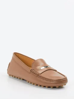 Tod's – Loafer aus Kalbleder in Cognacbraun