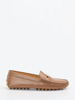 Tod's – Loafer aus Kalbleder in Cognacbraun