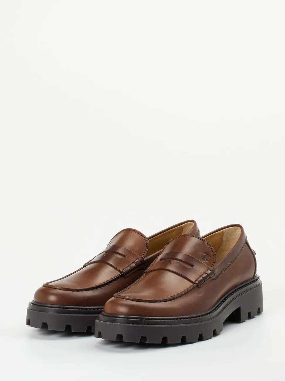 Tod's – Loafer aus Kalbleder in Mittelbraun