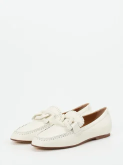 Tod's – Loafer aus Kalbleder in Cremeweiß