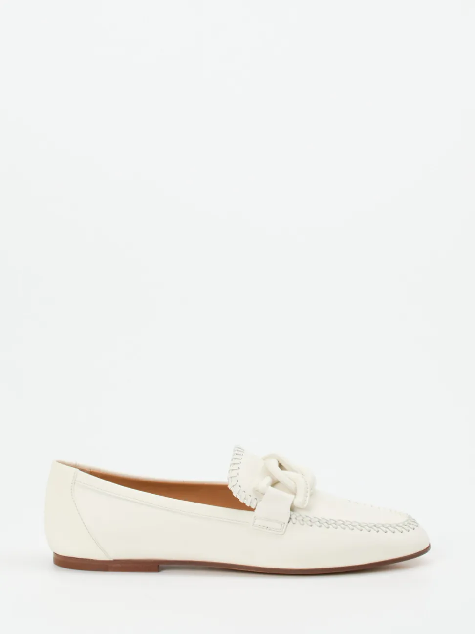 Tod's – Loafer aus Kalbleder in Cremeweiß