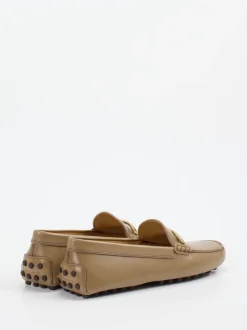 Tod's – Loafer aus Kalbleder in Sandbeige