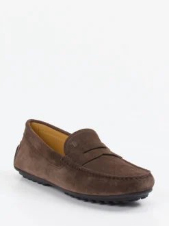 Tod's – Loafer aus Veloursleder in Braun
