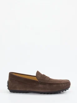 Tod's – Loafer aus Veloursleder in Braun