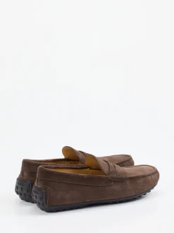Tod's – Loafer aus Veloursleder in Braun