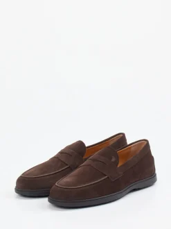 Tod's – Loafer aus Veloursleder Dunkelbraun
