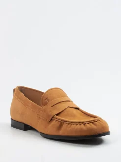 Tod's – Loafer aus Veloursleder cognacbraun