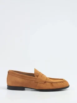 Tod's – Loafer aus Veloursleder cognacbraun