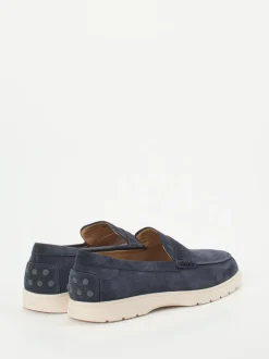 Tod's – Loafer aus Veloursleder in Nachtblau