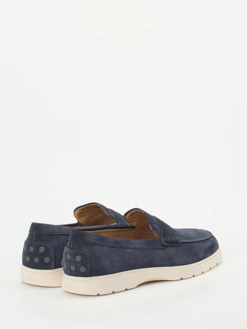 Tod's – Loafer aus Veloursleder in Nachtblau