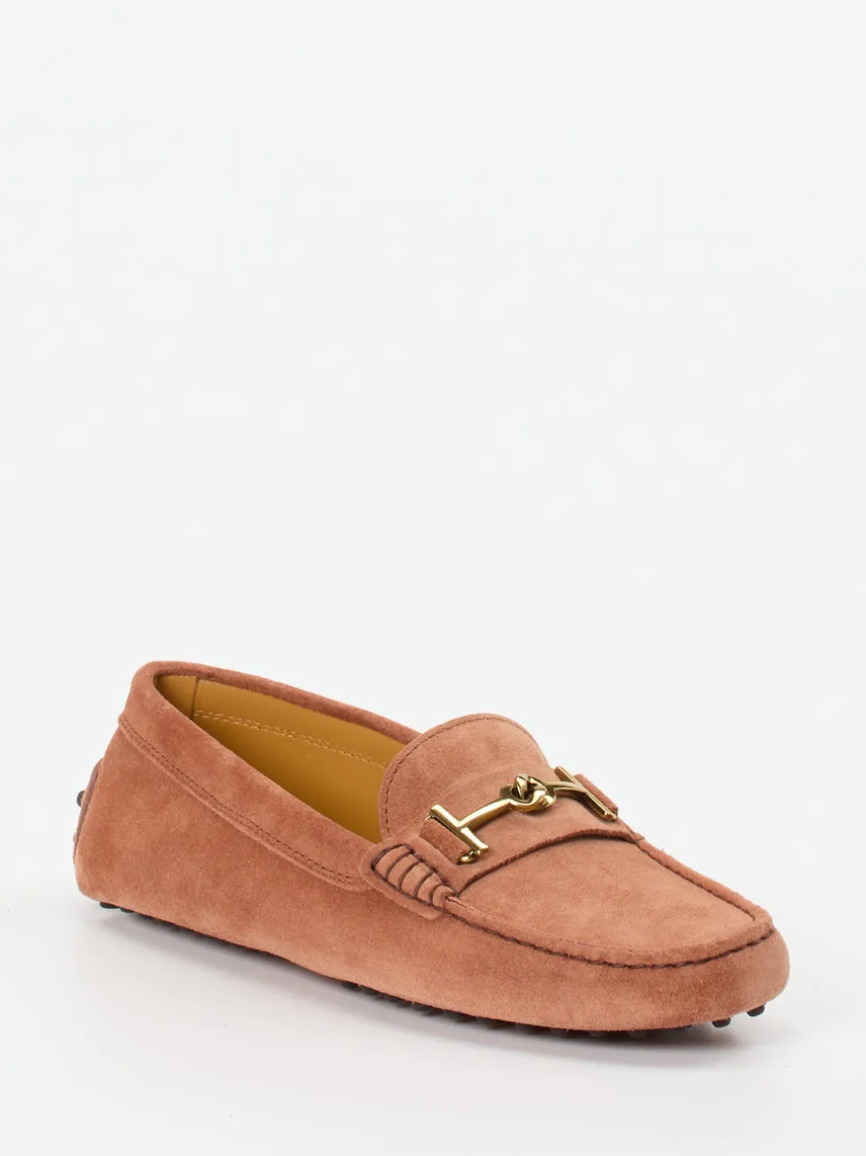 Tod's – Loafer aus Veloursleder in Terrakotta