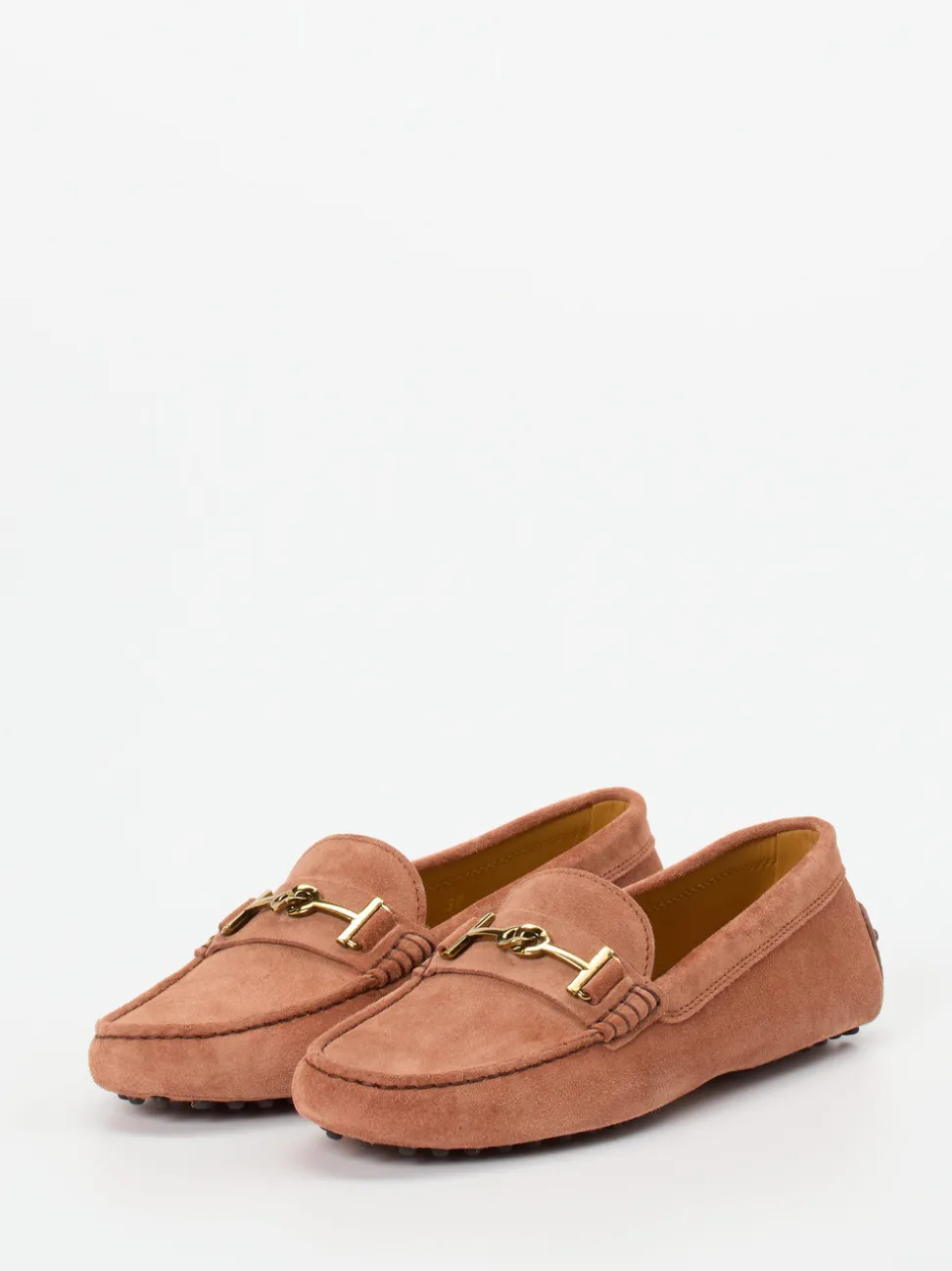 Tod's – Loafer aus Veloursleder in Terrakotta