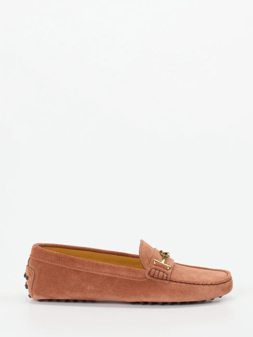 Tod's – Loafer aus Veloursleder in Terrakotta