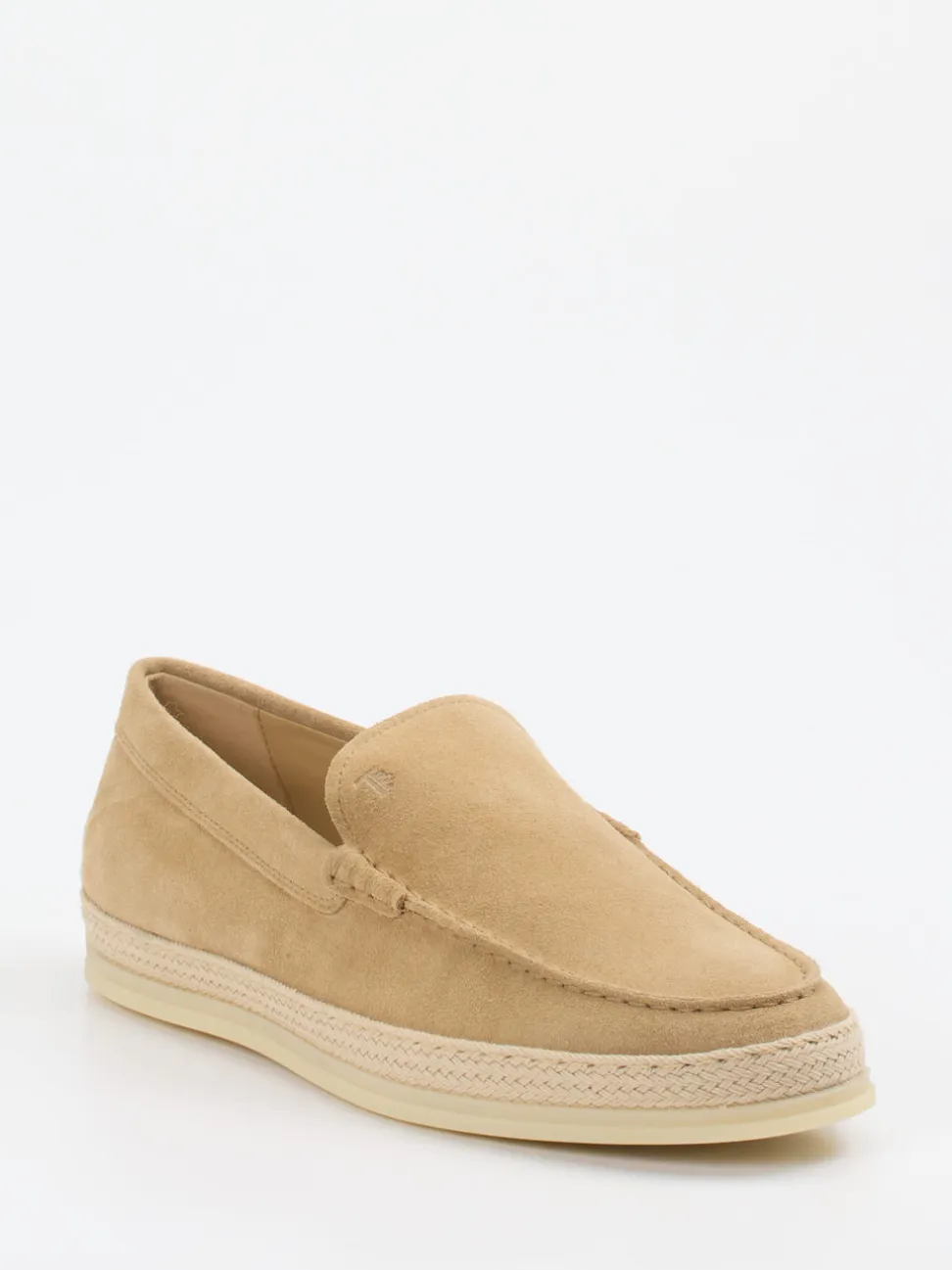 Tod's – Loafer aus Veloursleder in Sandbeige