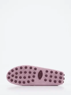 Tod's – Loafer aus Veloursleder in Altrosa