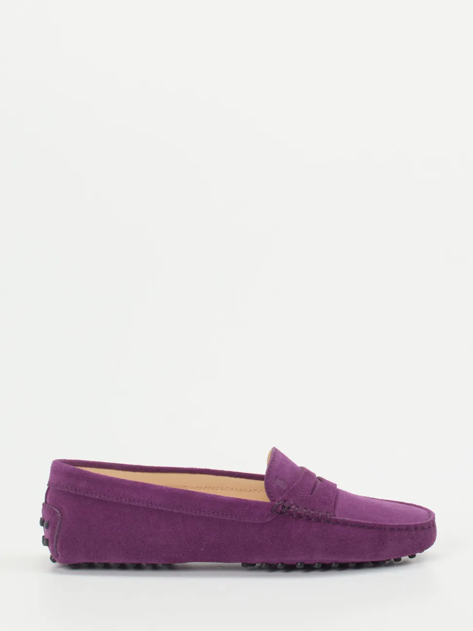 Tod's – Loafer aus Veloursleder in Violett