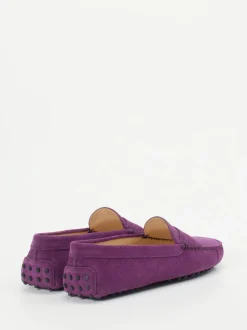 Tod's – Loafer aus Veloursleder in Violett