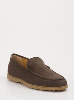 Tod's – Loafer aus Veloursleder in Braun