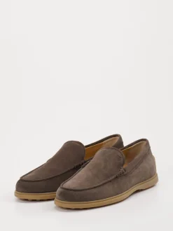 Tod's – Loafer aus Veloursleder in Braun