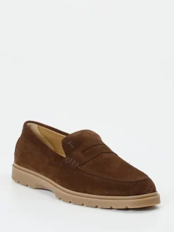 Tod's – Loafer aus Veloursleder in Braun