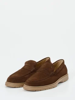 Tod's – Loafer aus Veloursleder in Braun