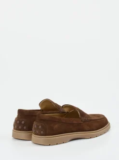 Tod's – Loafer aus Veloursleder in Braun