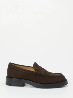 Tod's – Loafer aus Veloursleder Dunkelbraun