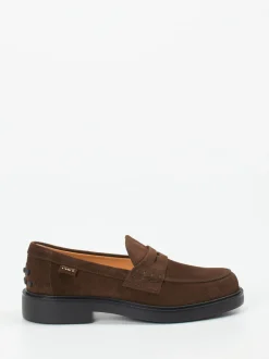 Tod's – Loafer aus Veloursleder schokoladenbraun