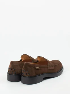 Tod's – Loafer aus Veloursleder schokoladenbraun