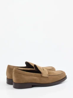 Tod's – Loafer aus Veloursleder cognacbraun