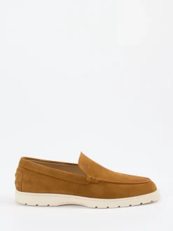 Tod's – Loafer aus Veloursleder cognacbraun