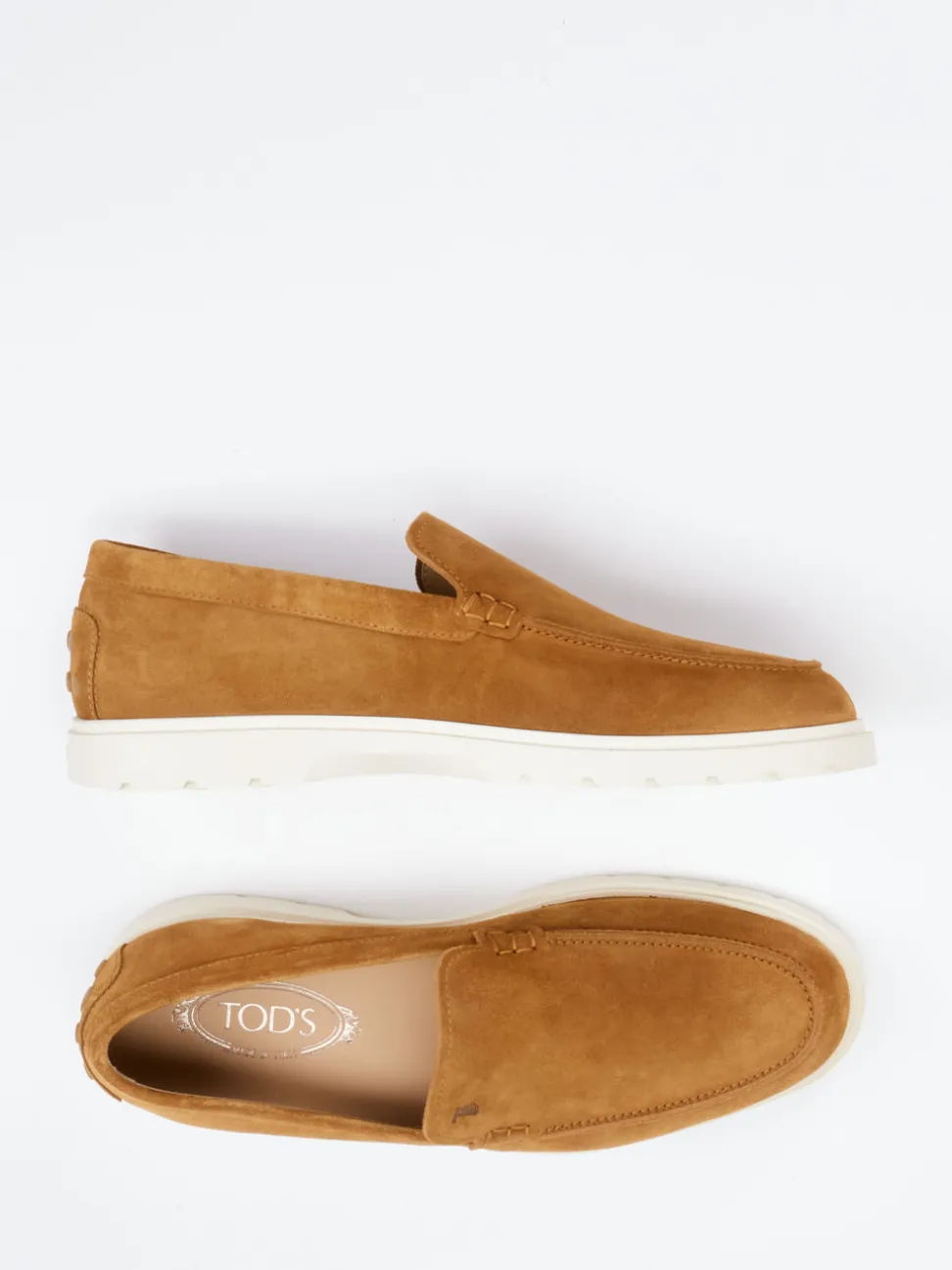 Tod's – Loafer aus Veloursleder cognacbraun