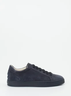 Tod's – Low-Top Sneaker aus Veloursleder blau