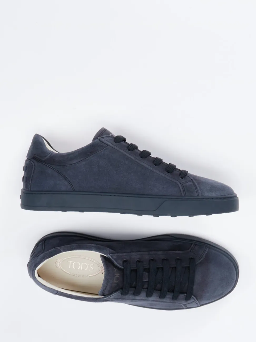 Tod's – Low-Top Sneaker aus Veloursleder blau