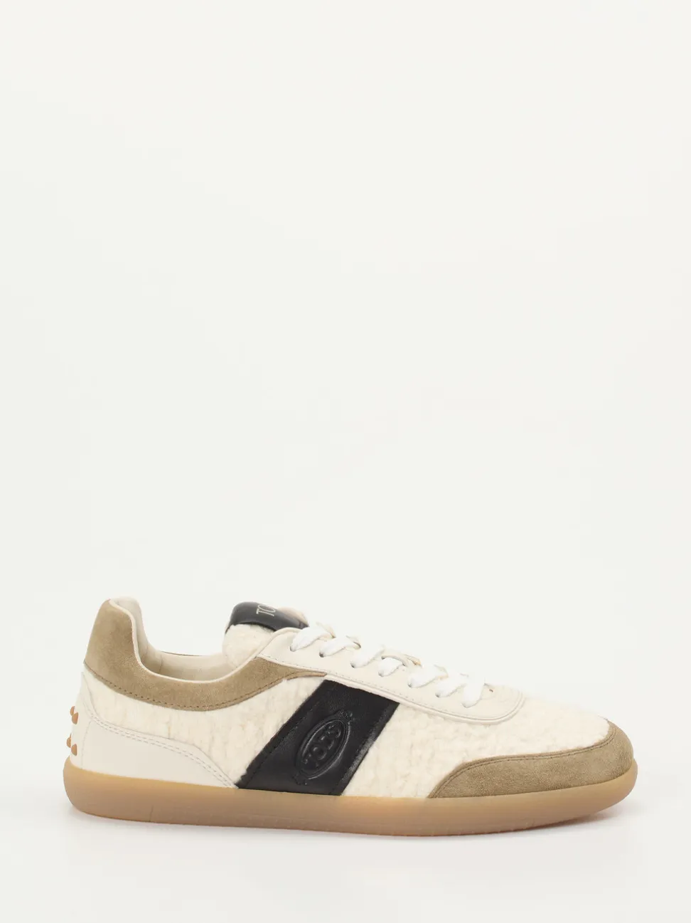 Tod's – Low-Top-Sneaker aus Veloursleder und Teddytextil